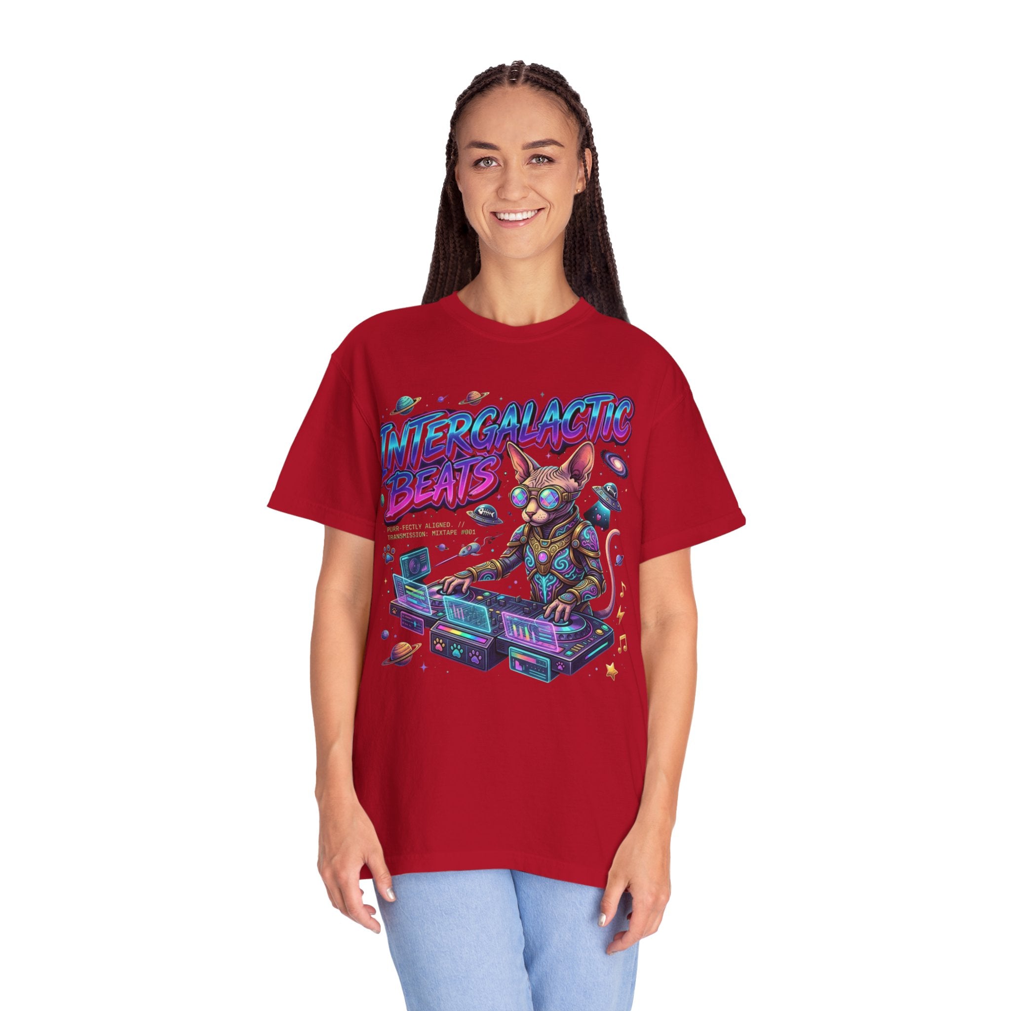"Intergalatic Beats" Unisex Garment-Dyed Tee