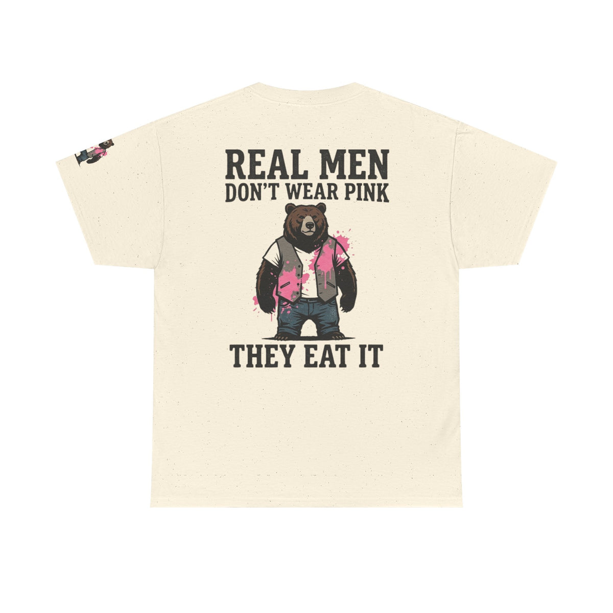 Color: Natural | Real Men Eat Pink Premium Graphic Tee