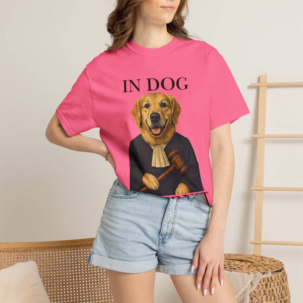 "In Dog We Trust (The Honorable Goldie)" Unisex Garment-Dyed T-shirt