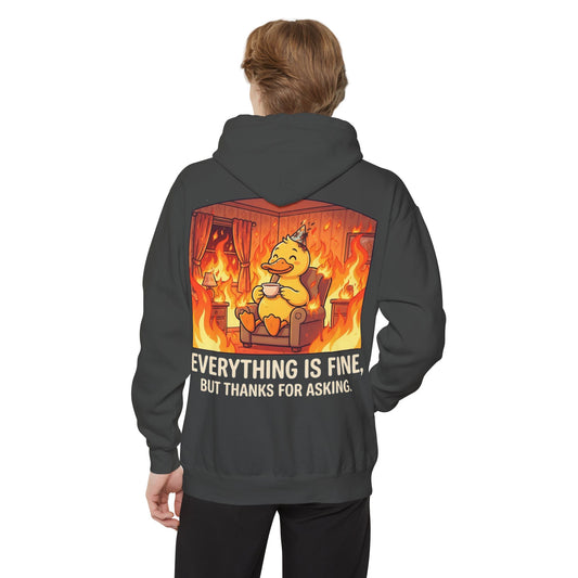 Color: Pepper | Everything Is Okay Garment-Dyed Hoodie