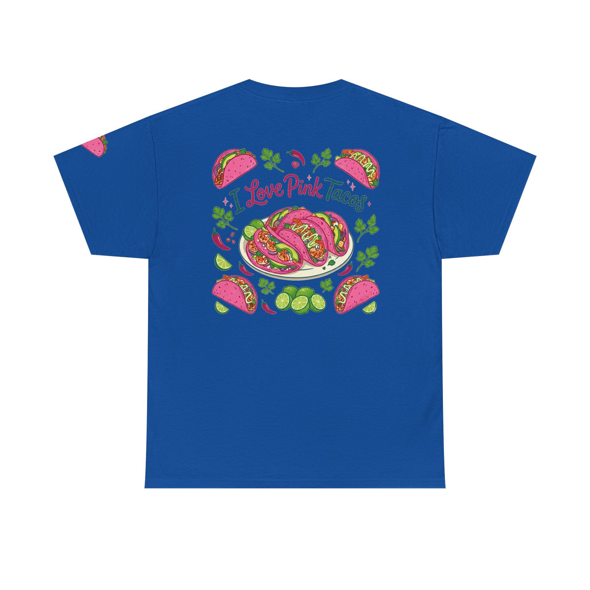 Color: Royal | I Love Pink Tacos Premium Graphic Tee