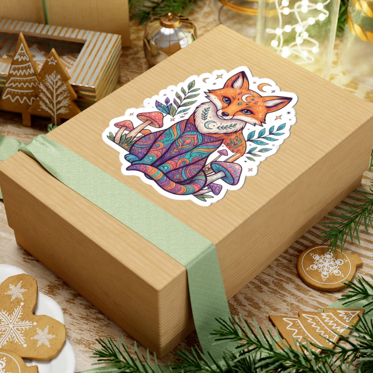 "Hippy Fox" Sticker — Main