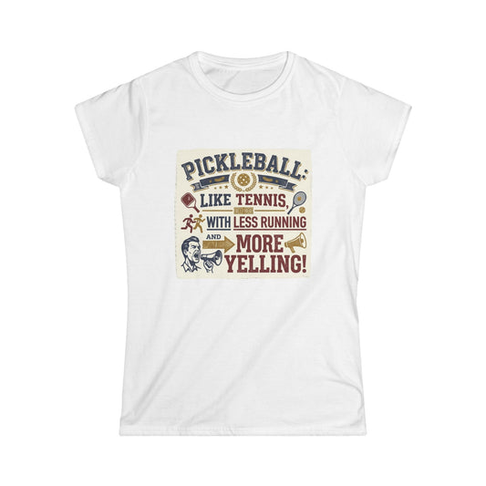 Color: White | Pickleball: Tennis for People Who Gave Up | Women's Tee — AttitudeShirts