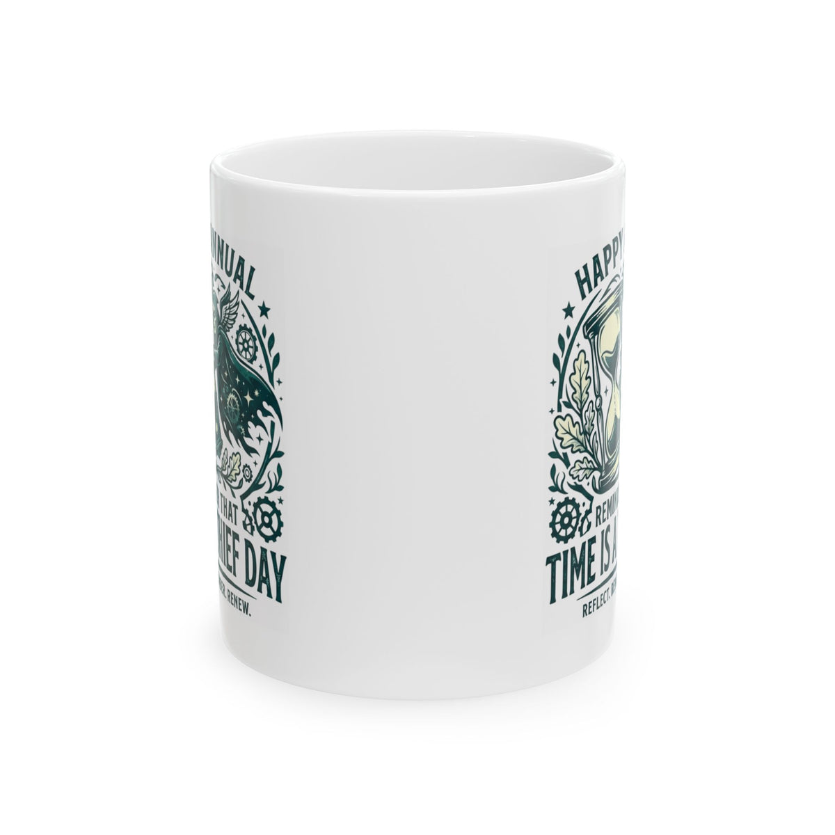 "Time Is A Thief Day" White Ceramic Mug
