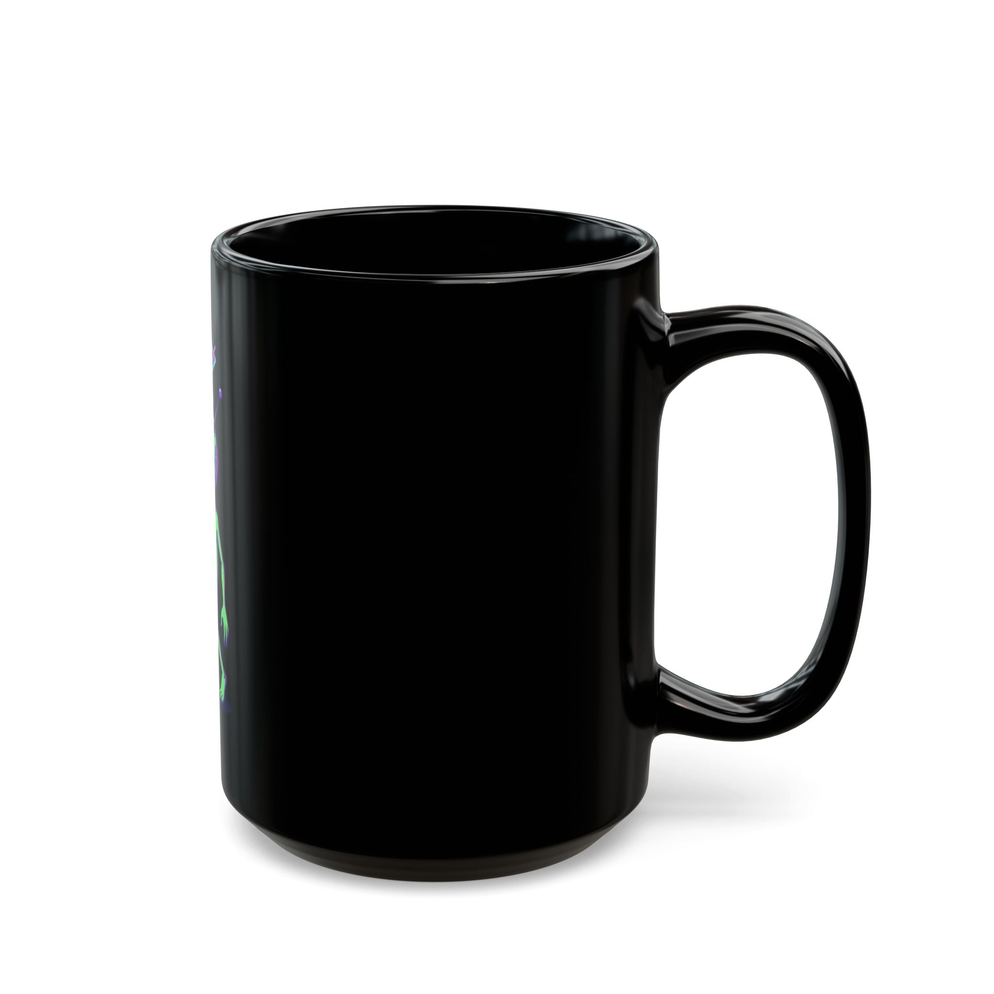 "Drunk Alien" Black Ceramic Mug