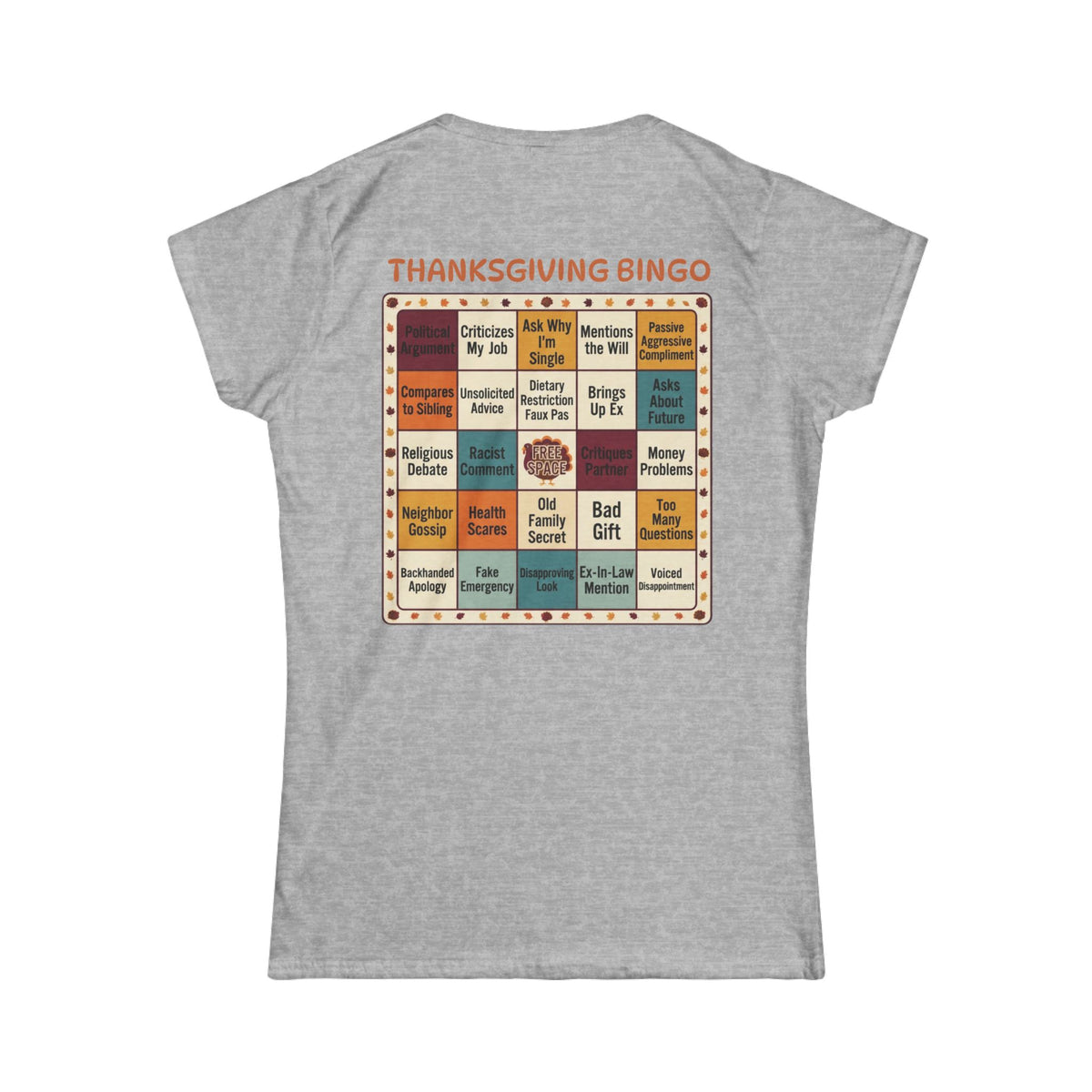 Color: Sport Grey | Thankgiving Bingo Women's Tee