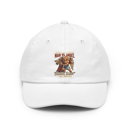 Color: White | Good Book Series Man vs Angel Dad Hat