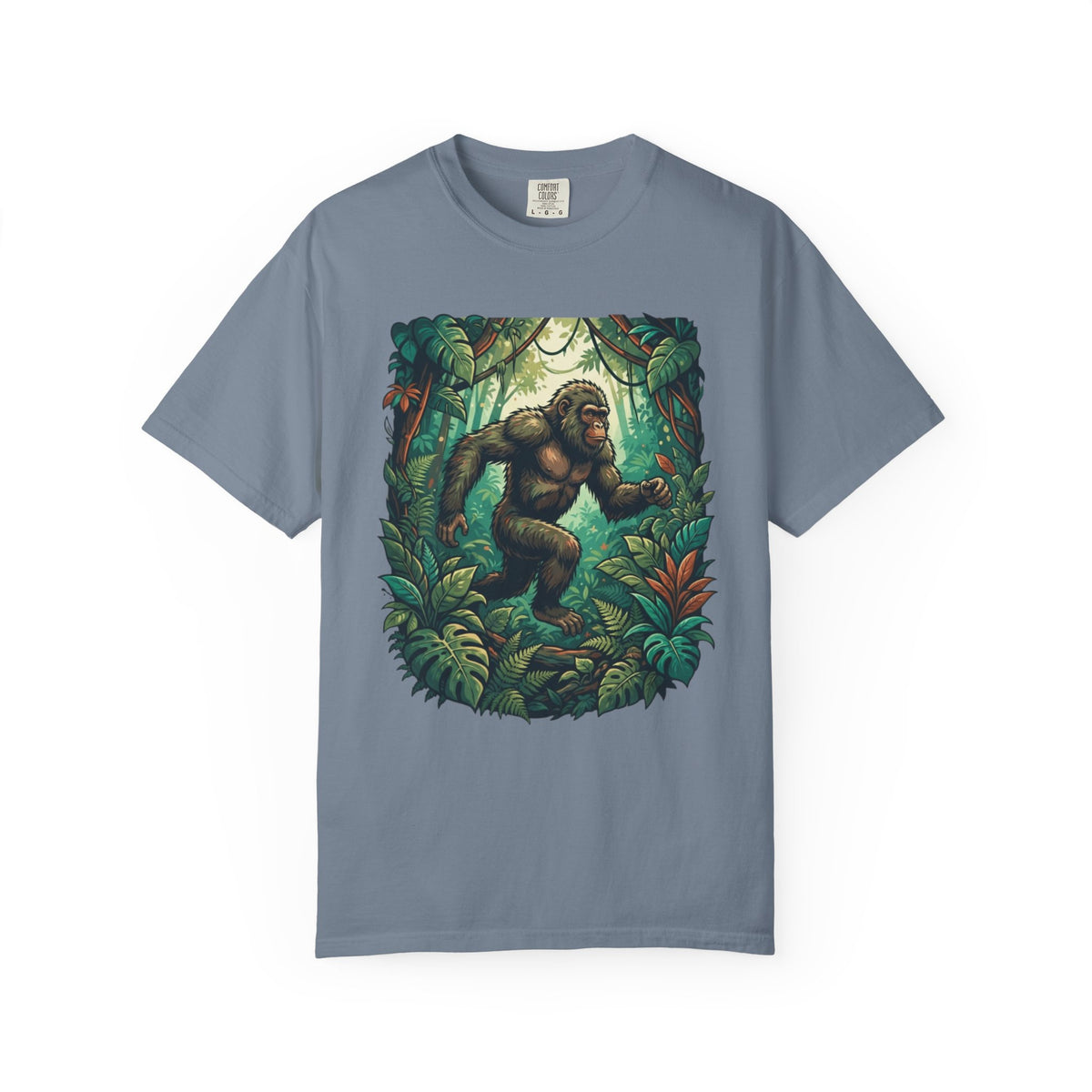 Color: Blue Jean | The Bukit Timah Monkey Man (Singapore) Unisex Garment-Dyed Tee