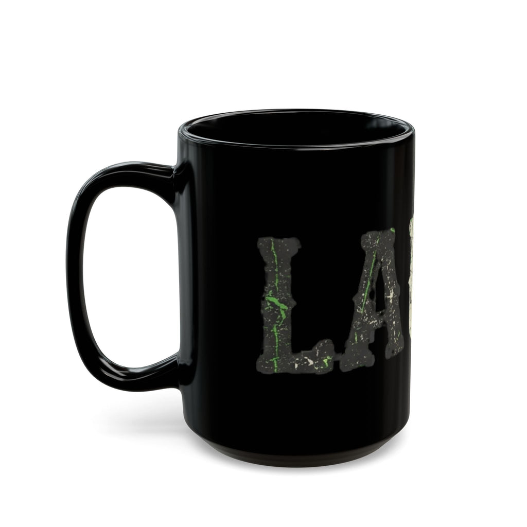 "Choose to Laugh" Black Ceramic Mug — Graphic