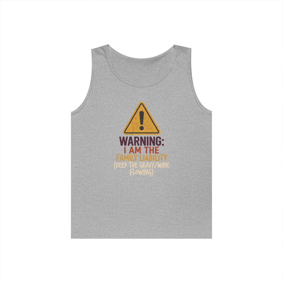 Color: Sport Grey | Warning I am The Family Liability Tank Top