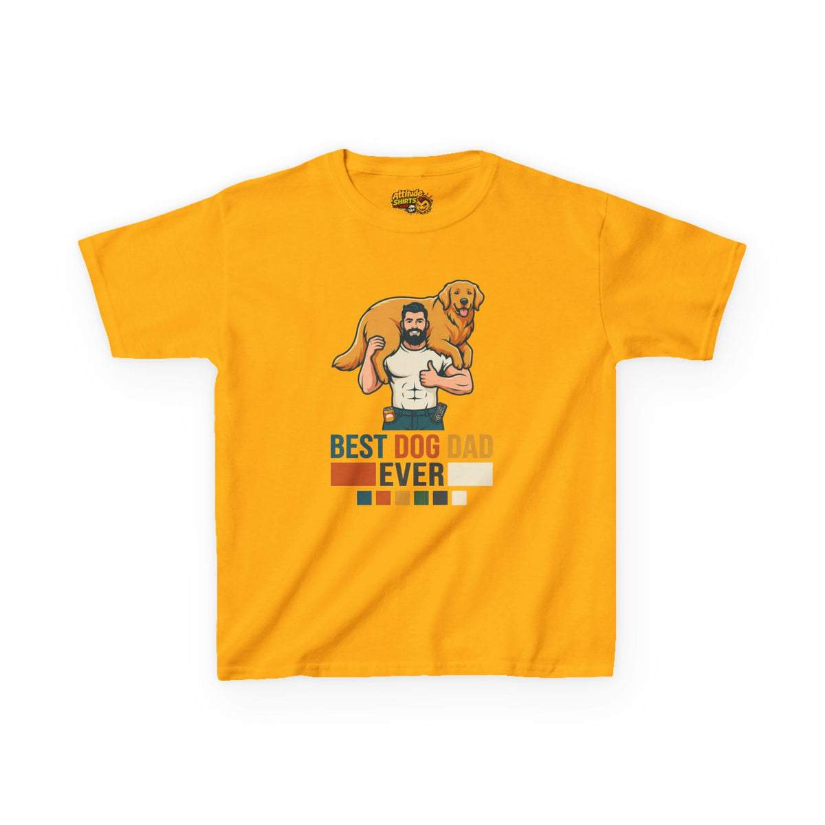 Color: Gold | Best Dog Dad Kids Tee