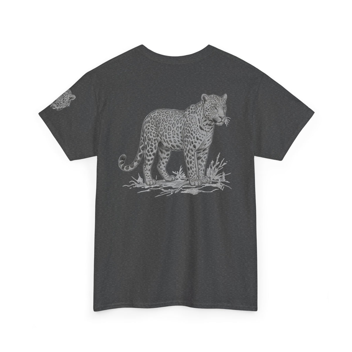 "Pencil Sketch Art Leopard" Premium Graphic Tee
