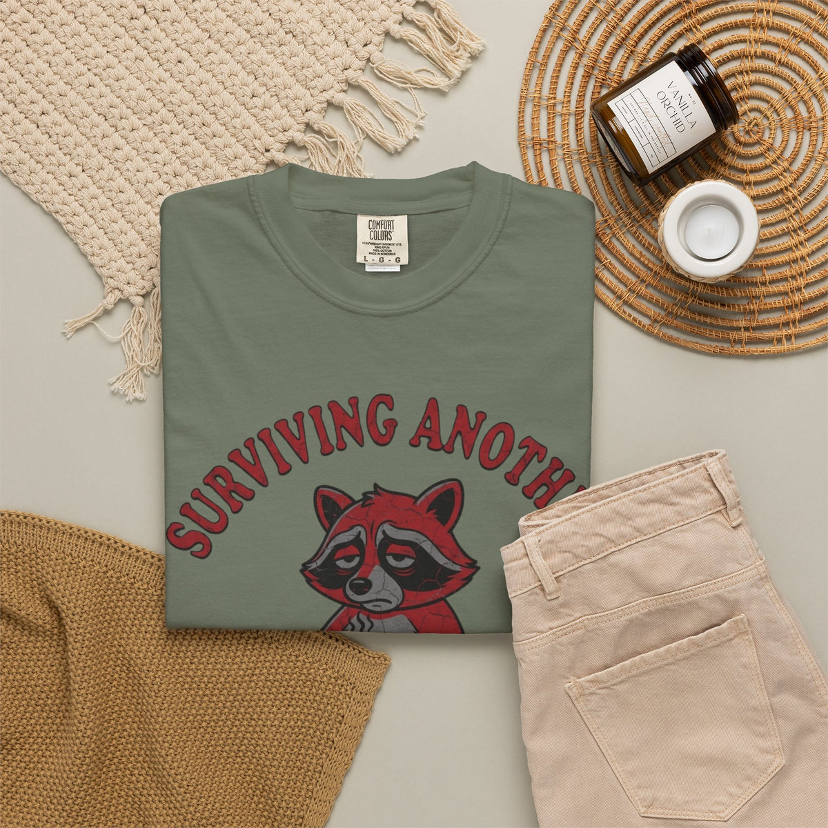 Surviving Another Meeting Unisex Garment-Dyed Tee
