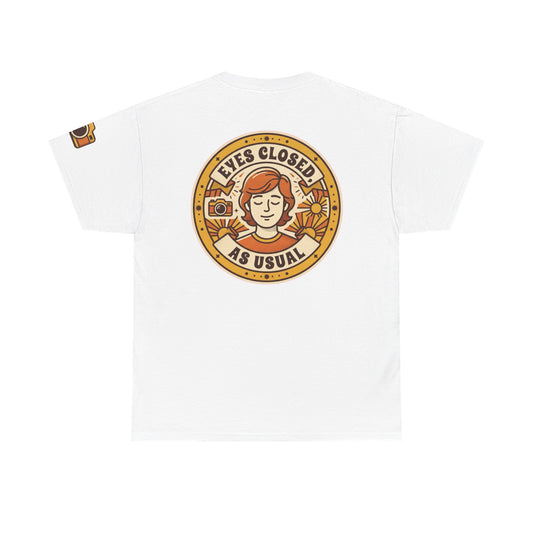 Color: White | Eyes Closed As Usual Premium Graphic Tee
