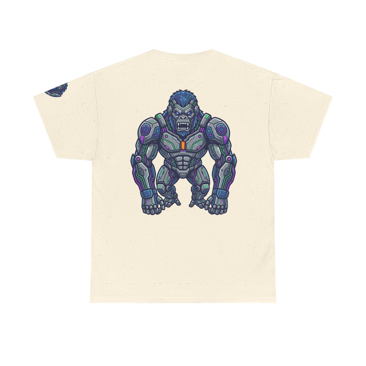 Color: Natural | Cyber Gorilla Premium Graphic Tee
