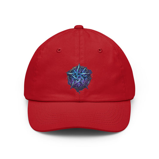 Color: Red | Cosmic Spectrum Pentacle Dad Hat — Graphic