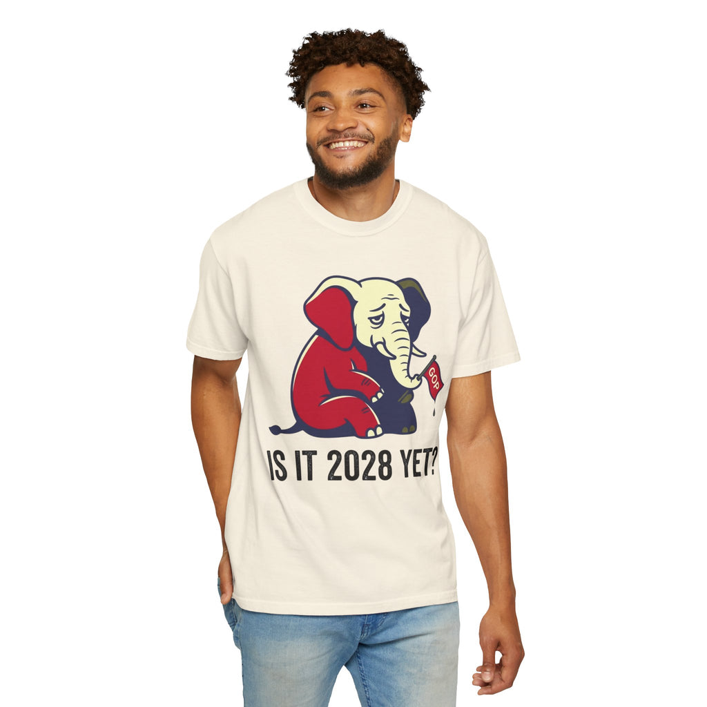 "Is It 2028 Yet" Unisex Garment-Dyed Tee