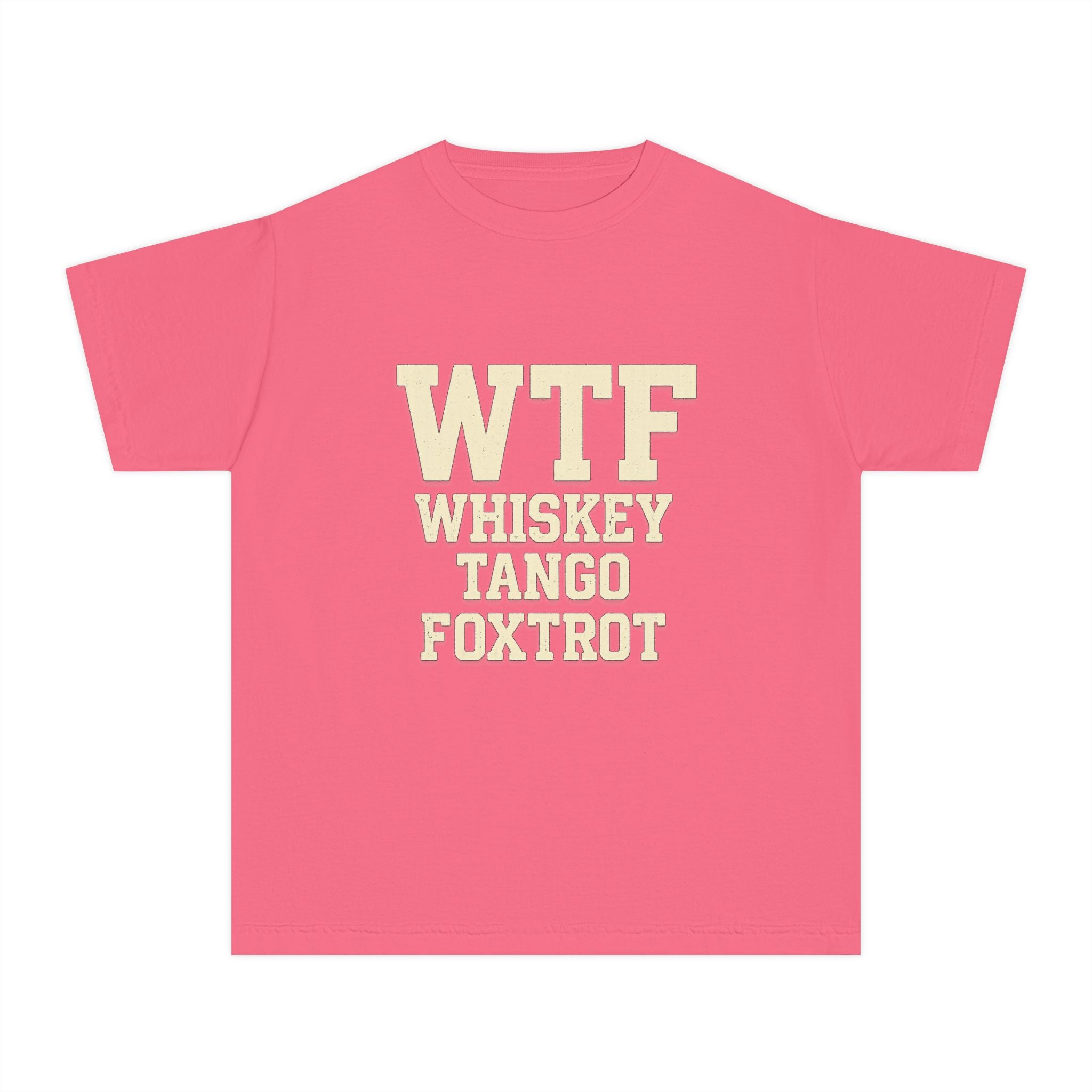 Whisky Tango Foxtrot - WTF Decoded | Youth Tee — AttitudeShirts