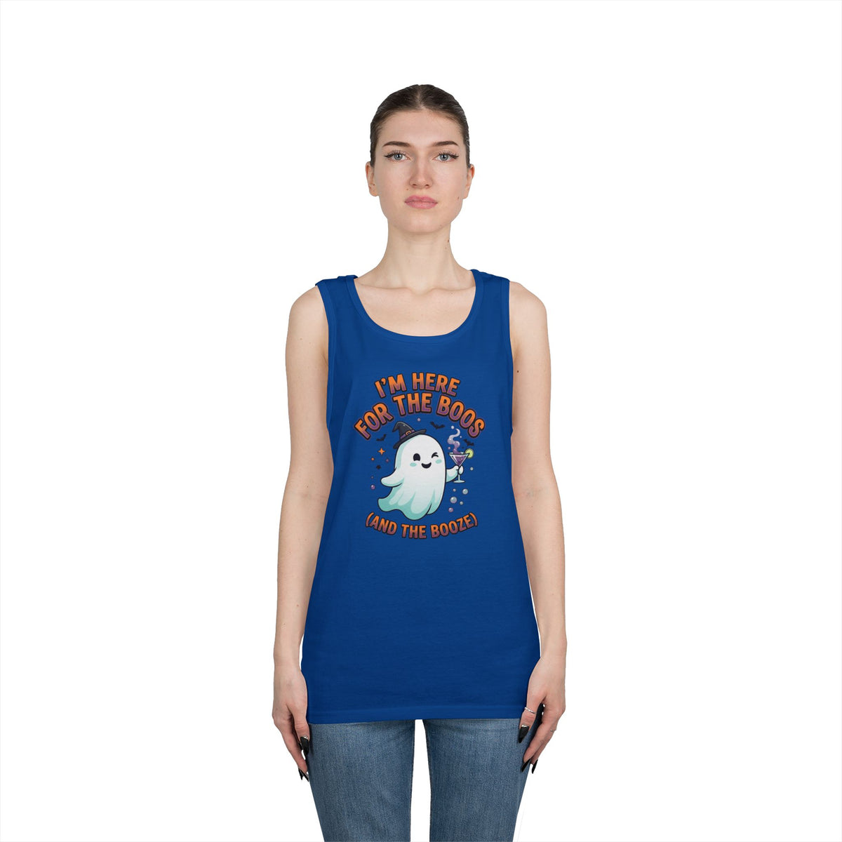 Color: Royal | I'm Here For The Boos Tank Top