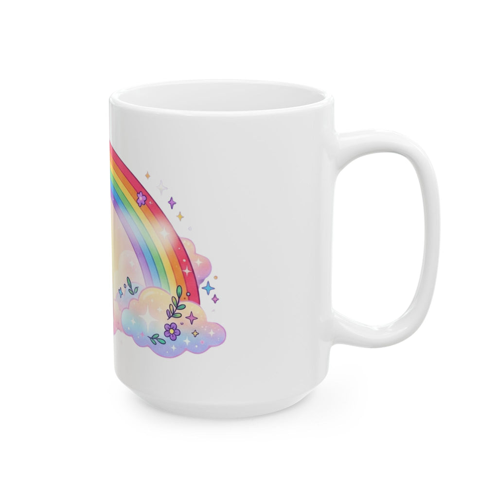 "Gay Away The Pray" White Ceramic Mug — Graphic