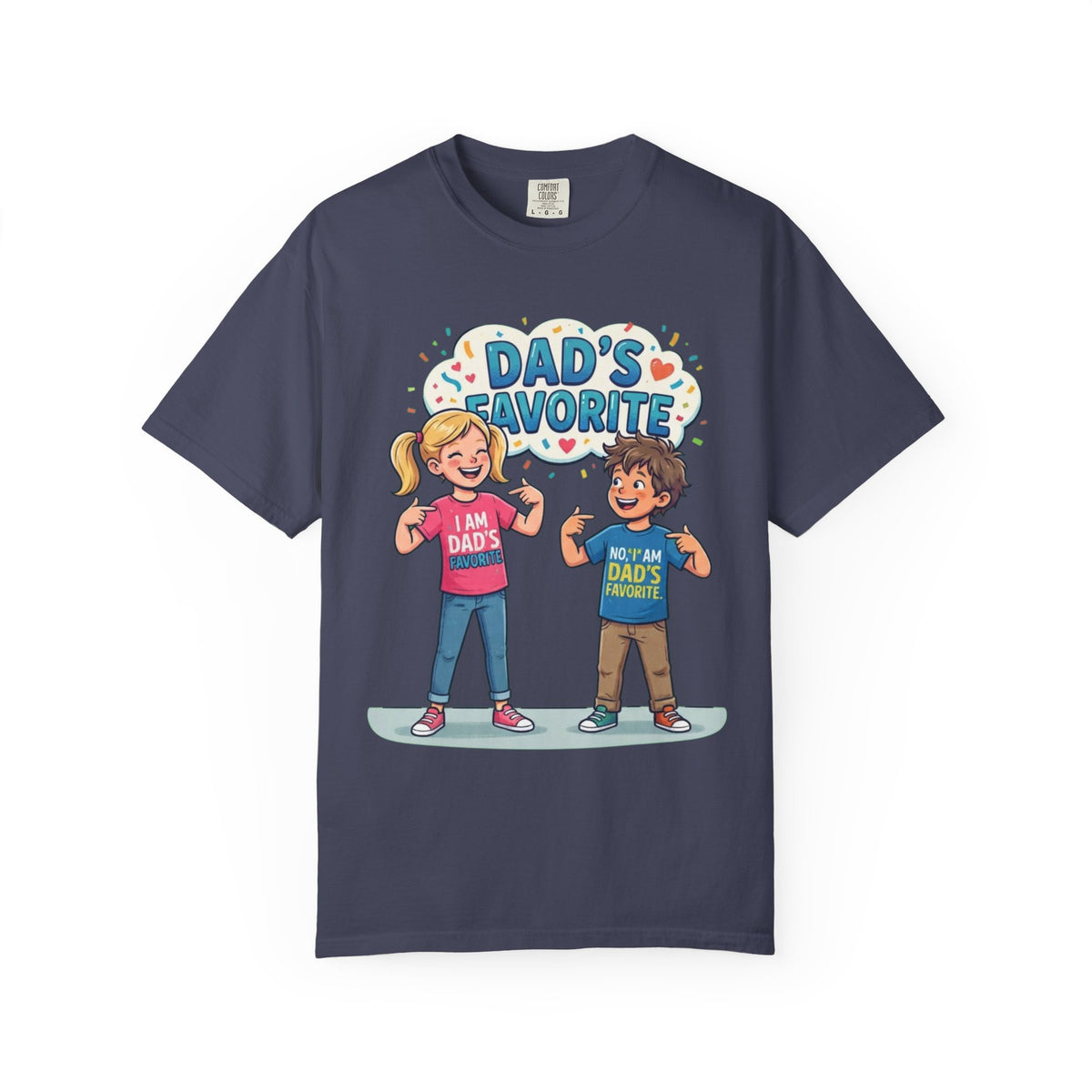 Color: Denim | Dad's Favorite Unisex Garment-Dyed Tee