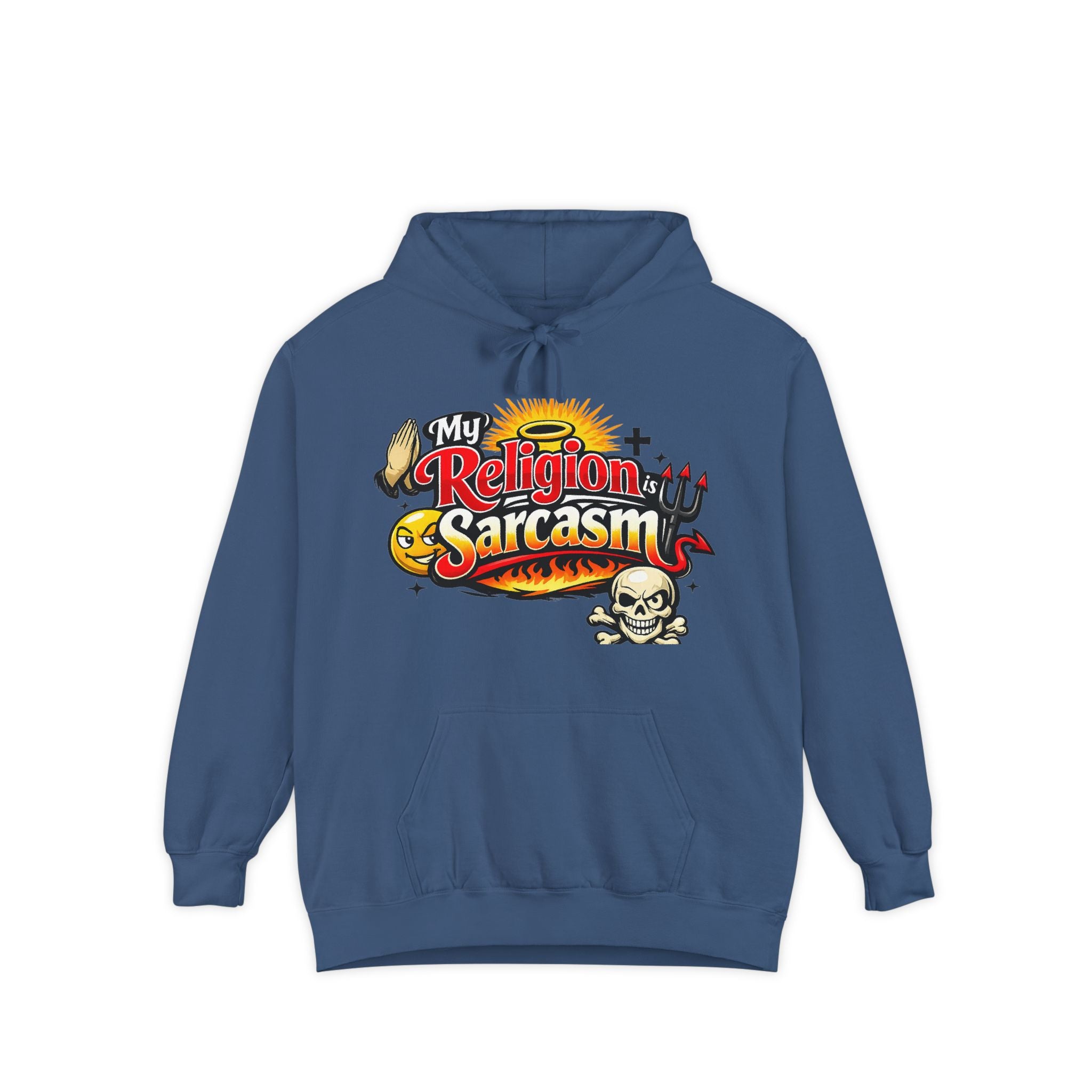 Sarcasm is My Savior | Garment-Dyed Hoodie — AttitudeShirts