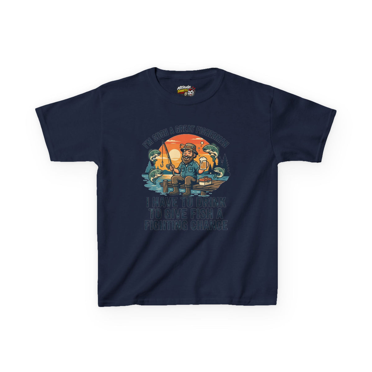 "Drink to Give Fish a Fighting Chance" Kids Tee