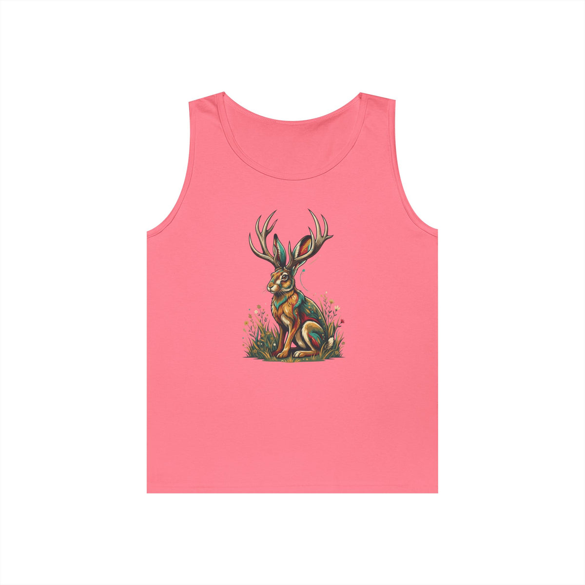 Color: Safety Pink | Jackalope (American Folklore) Tank Top