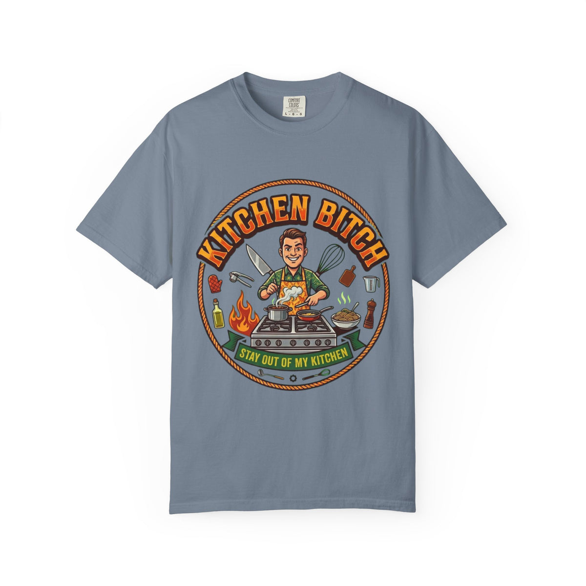 Color: Blue Jean | Kitchen Bitch Unisex Garment-Dyed Tee