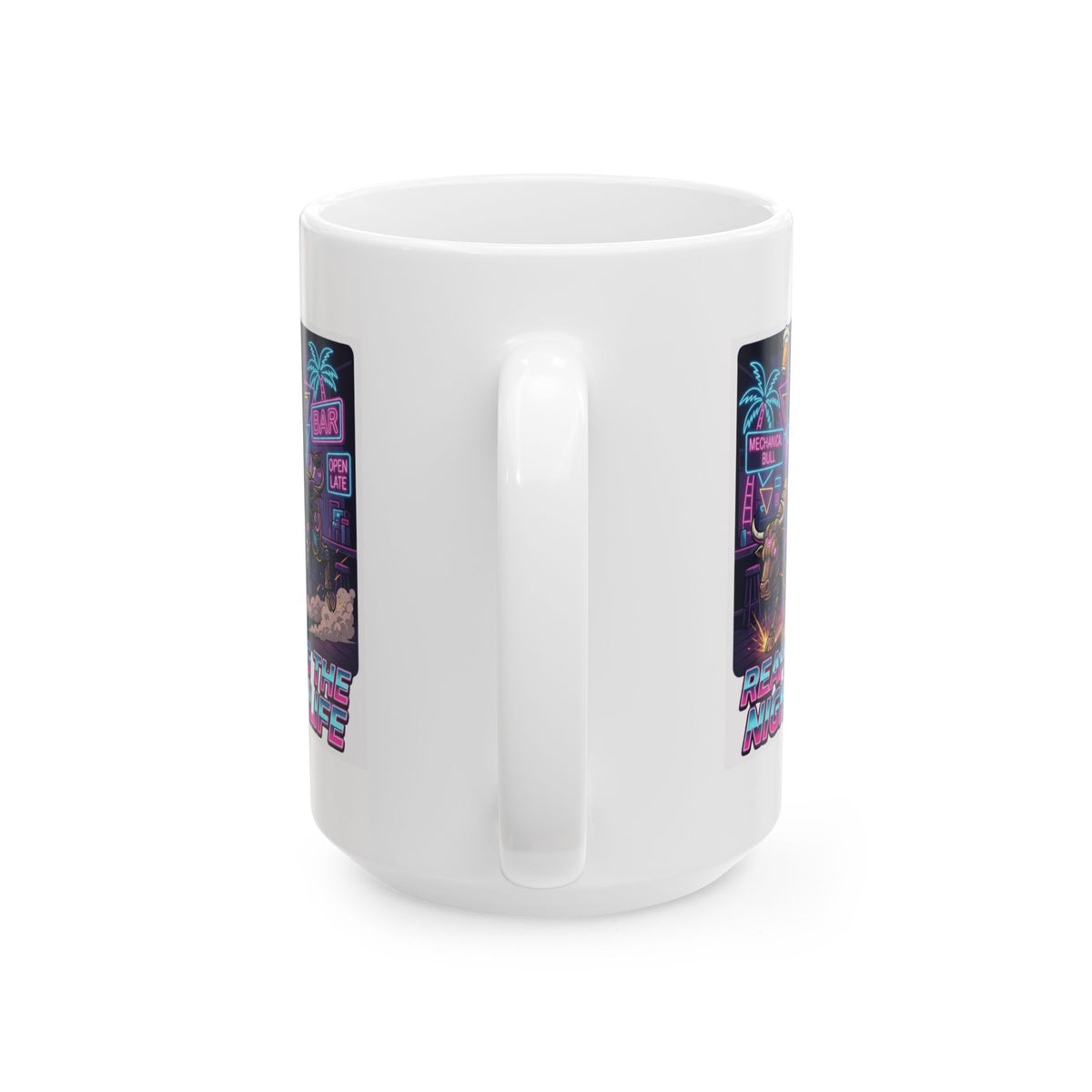 "Reaping the Night Life" White Ceramic Mug