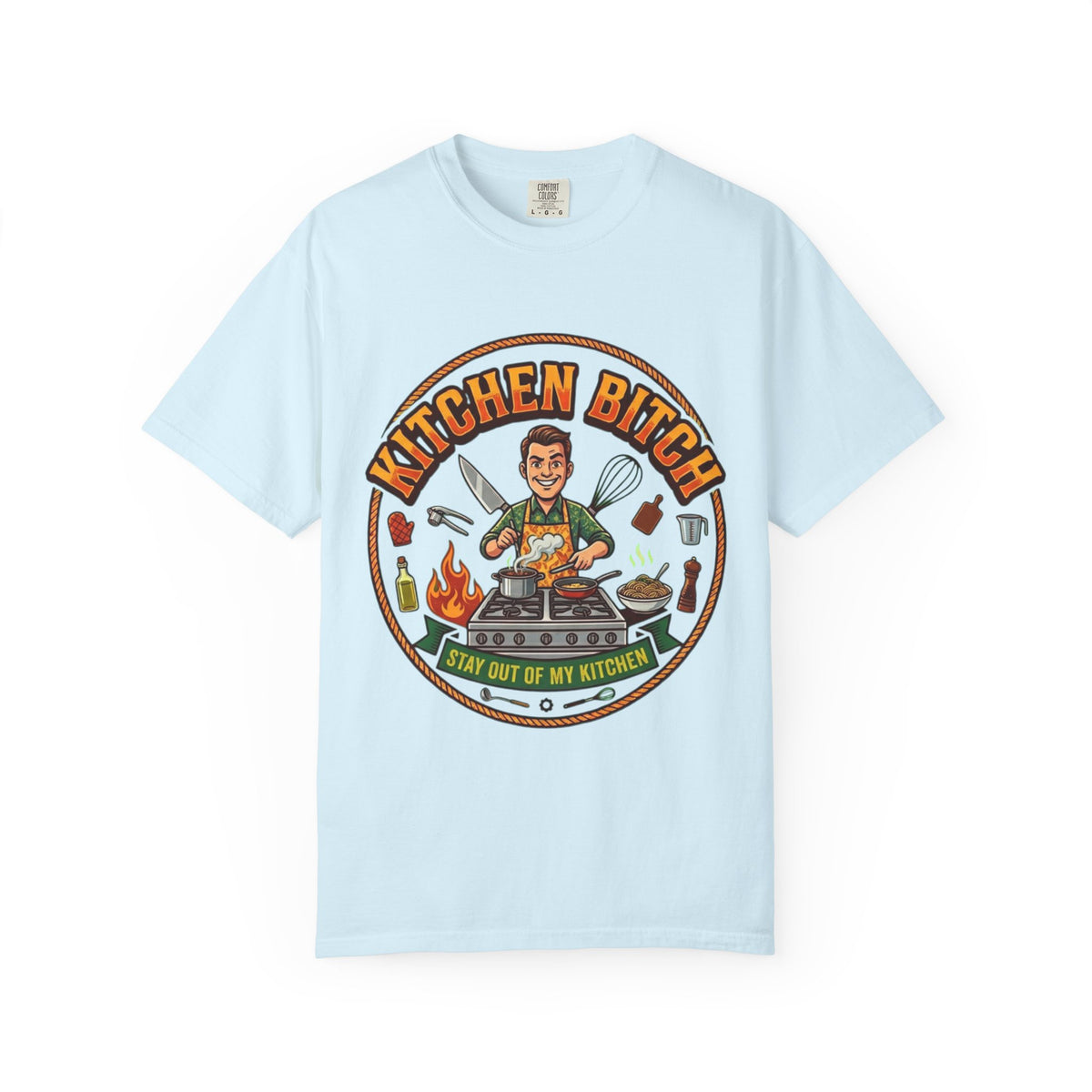 Color: Chambray | Kitchen Bitch Unisex Garment-Dyed Tee