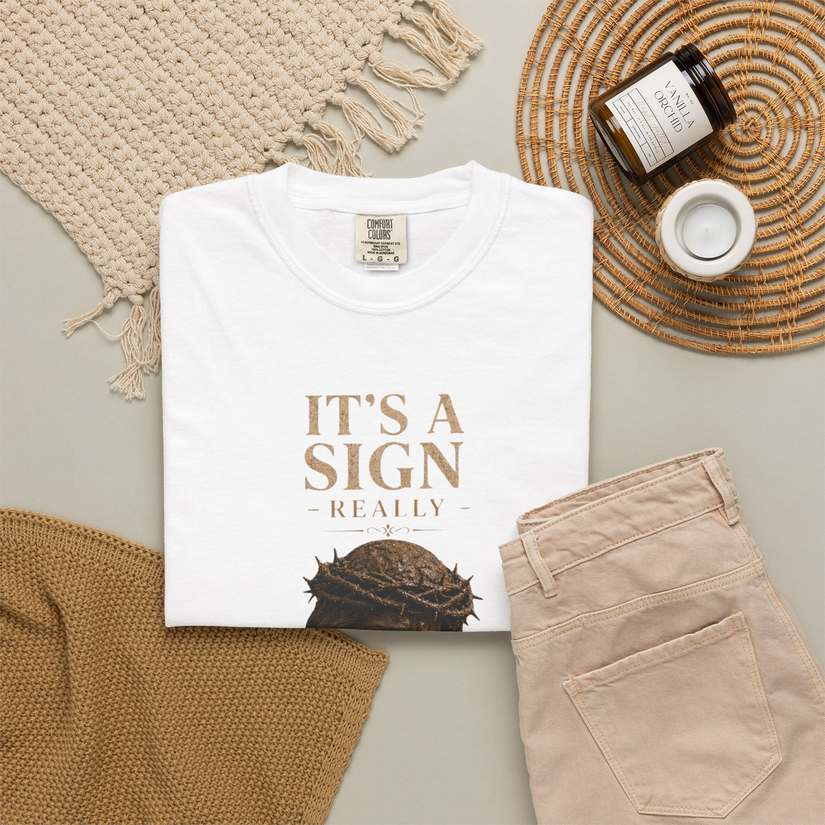 "Good Book Series It's a Sign - Really" Unisex Garment-Dyed Tee