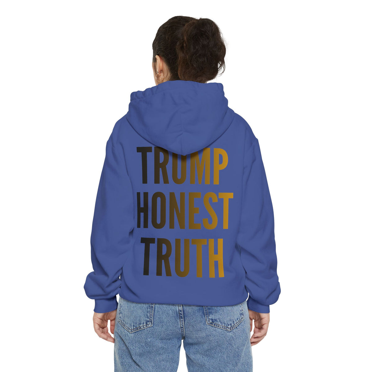 Color: Flo Blue | Trump Honest Truth Garment-Dyed Hoodie