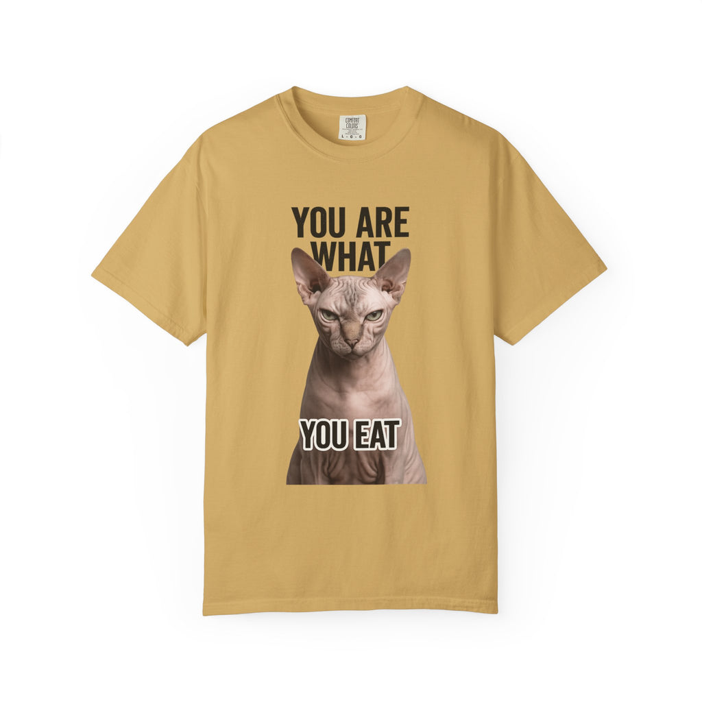 "You Are What You Eat - Cat 1" Unisex Garment-Dyed T-shirt