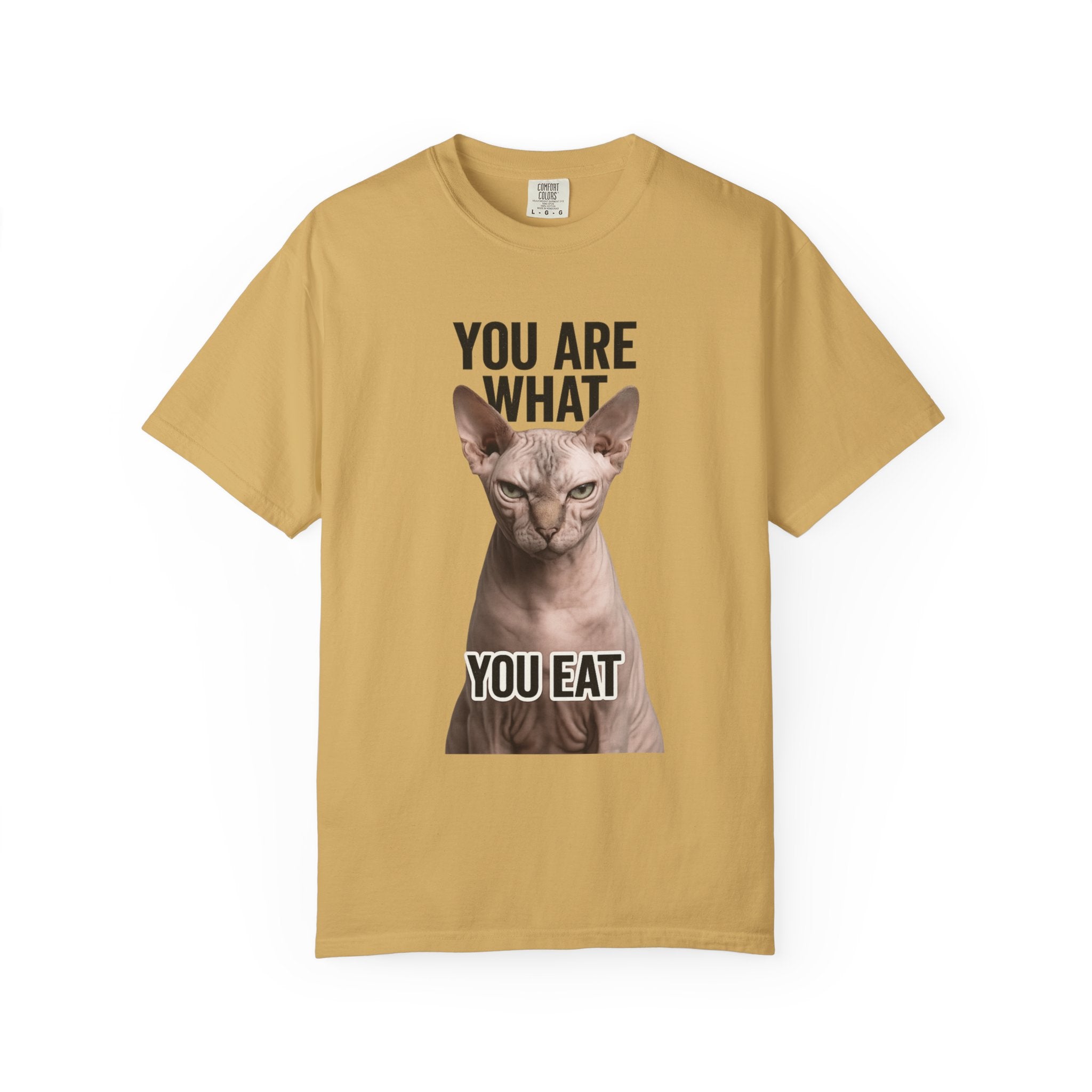 "You Are What You Eat - Cat 1" Unisex Garment-Dyed T-shirt