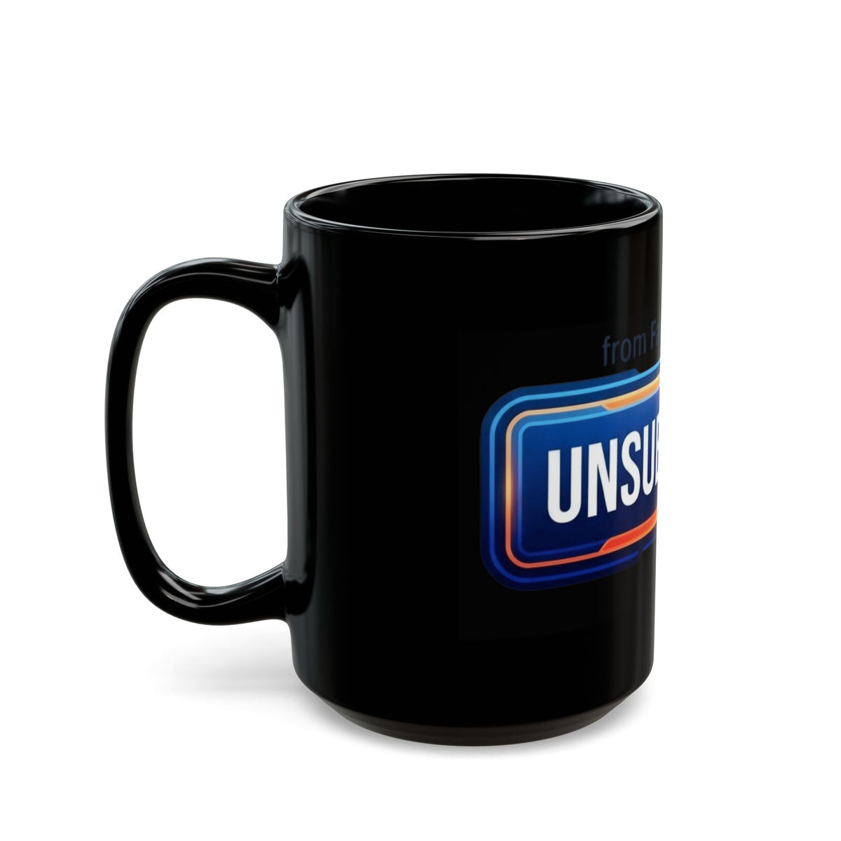 "Unsubscribe From Family Politics" Black Ceramic Mug