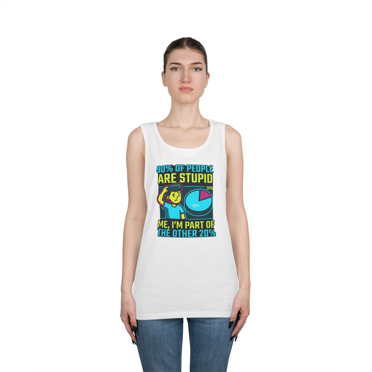"90% Of People Are Stupid" Tank Top