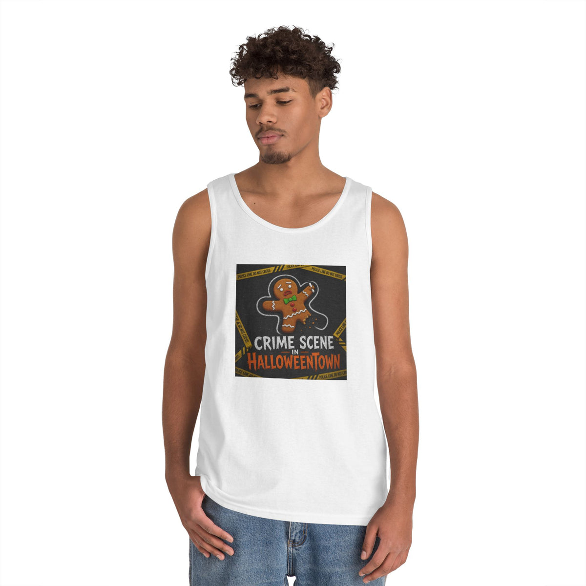 Color: White | Crime Scene in Halloweentown Tank Top