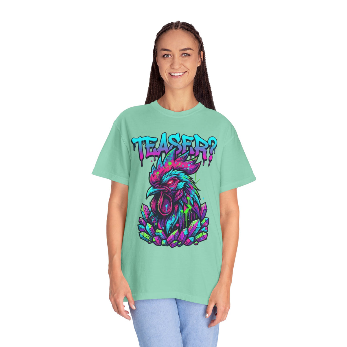 Color: Island Reef | Cock Teaser Unisex Garment-Dyed Tee
