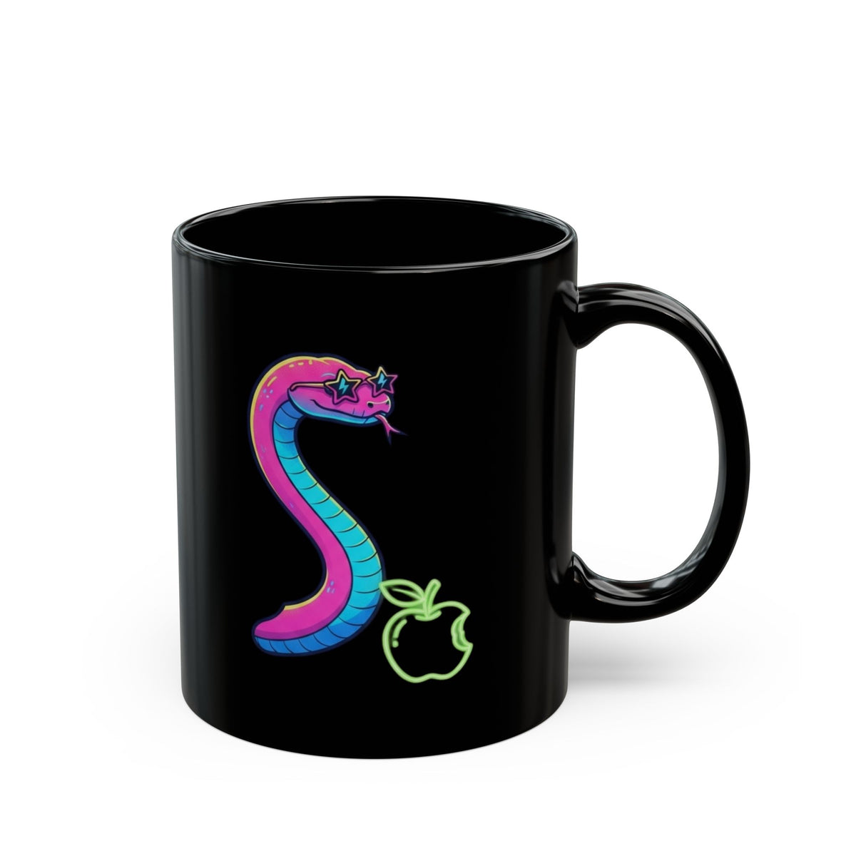 "Good Book Series Naked & Unashamed" Black Ceramic Mug — Graphic
