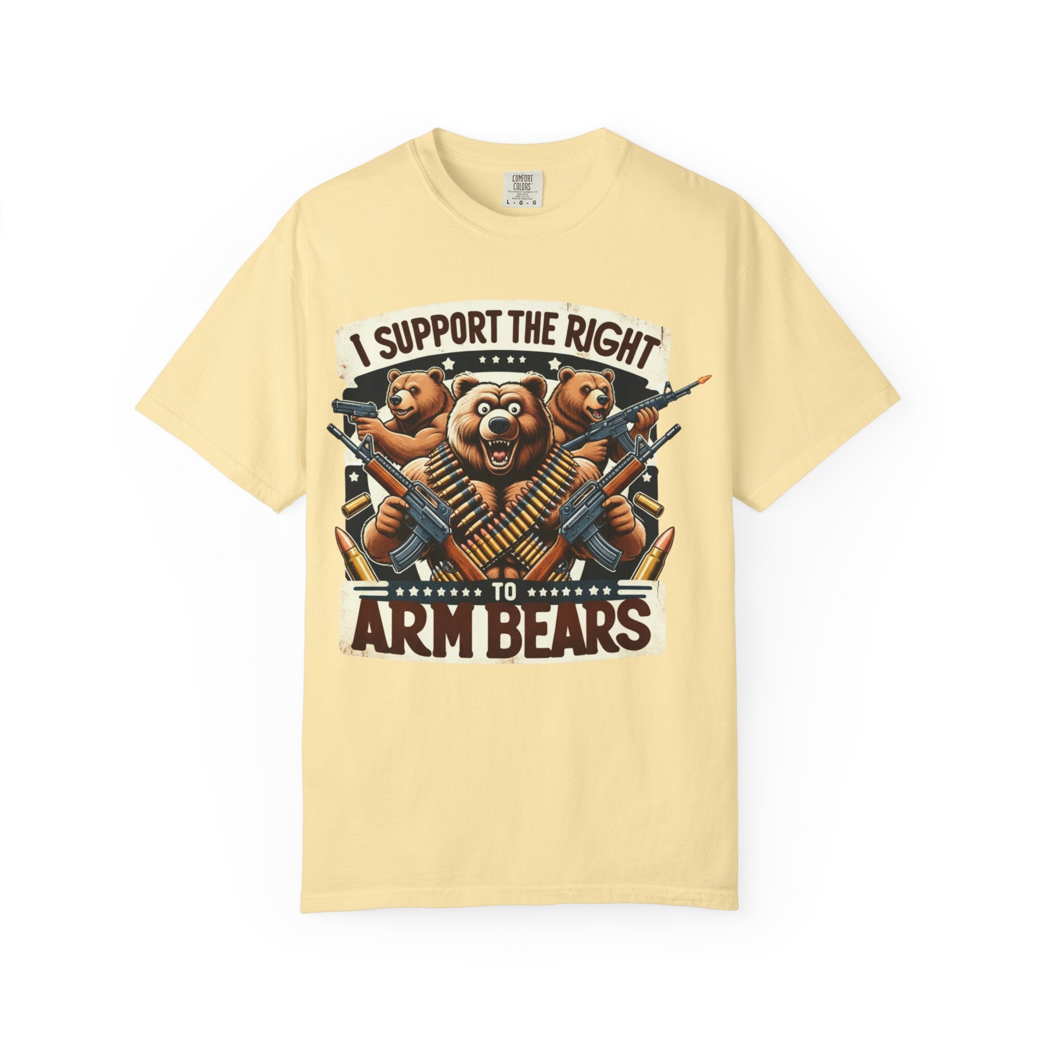 "The Right to Arm Bears (Tactical Trio)" Unisex Garment-Dyed T-shirt
