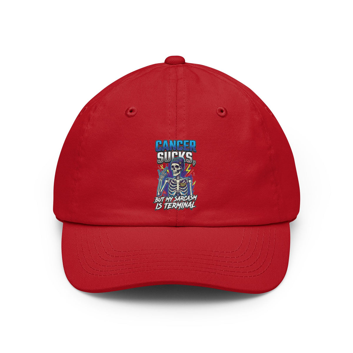 Color: Red | Cancer Sucks But My Sarcasm Is Terminal Dad Hat