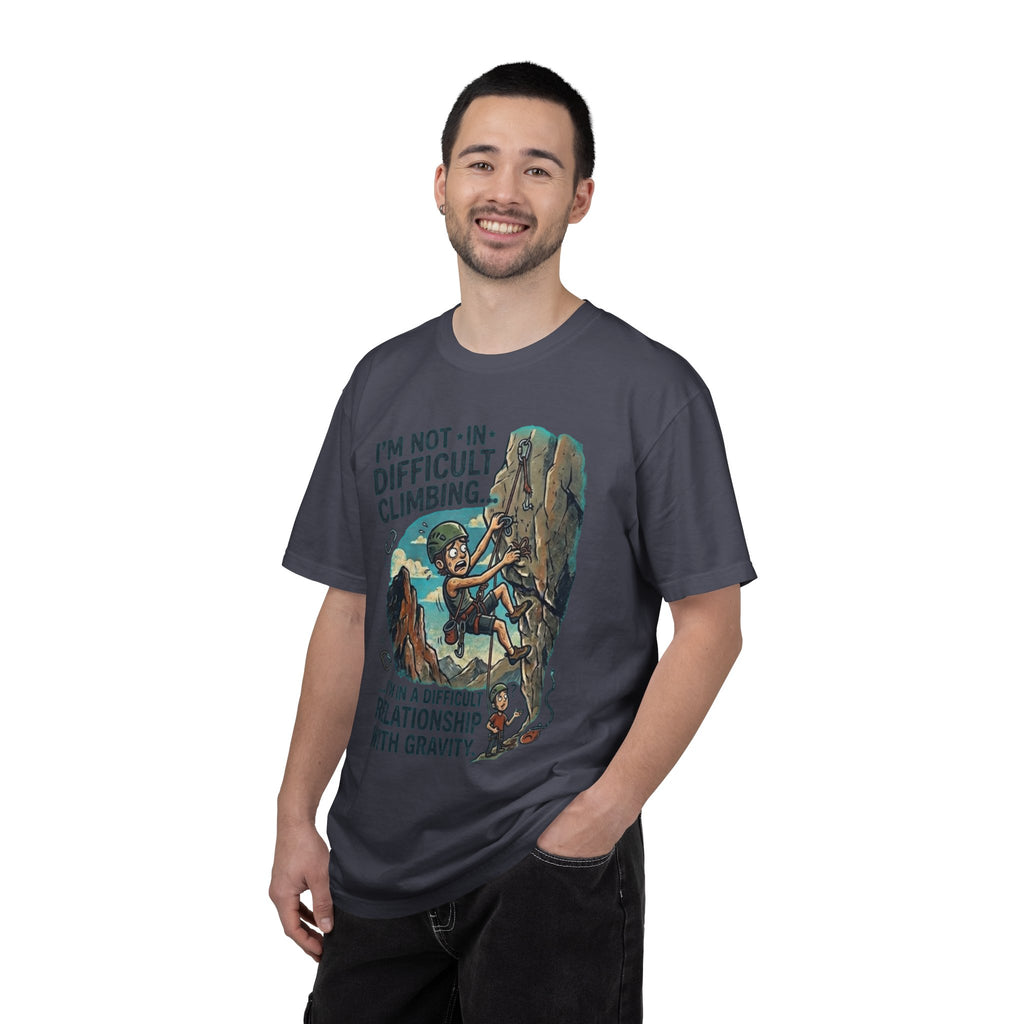 "Difficult Climbing" Unisex Garment-Dyed Tee