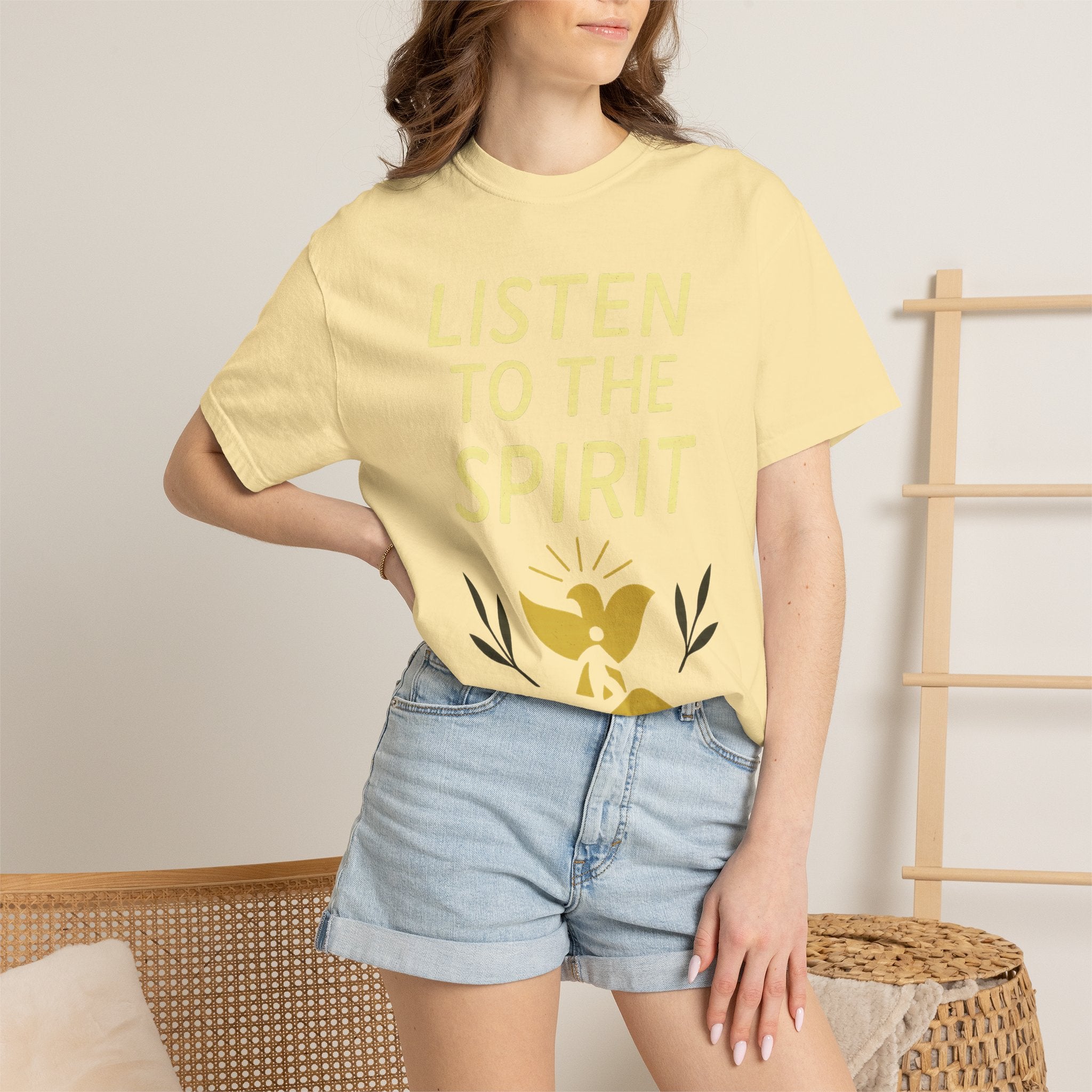 "Listen to the Spirit" Unisex Garment-Dyed T-shirt
