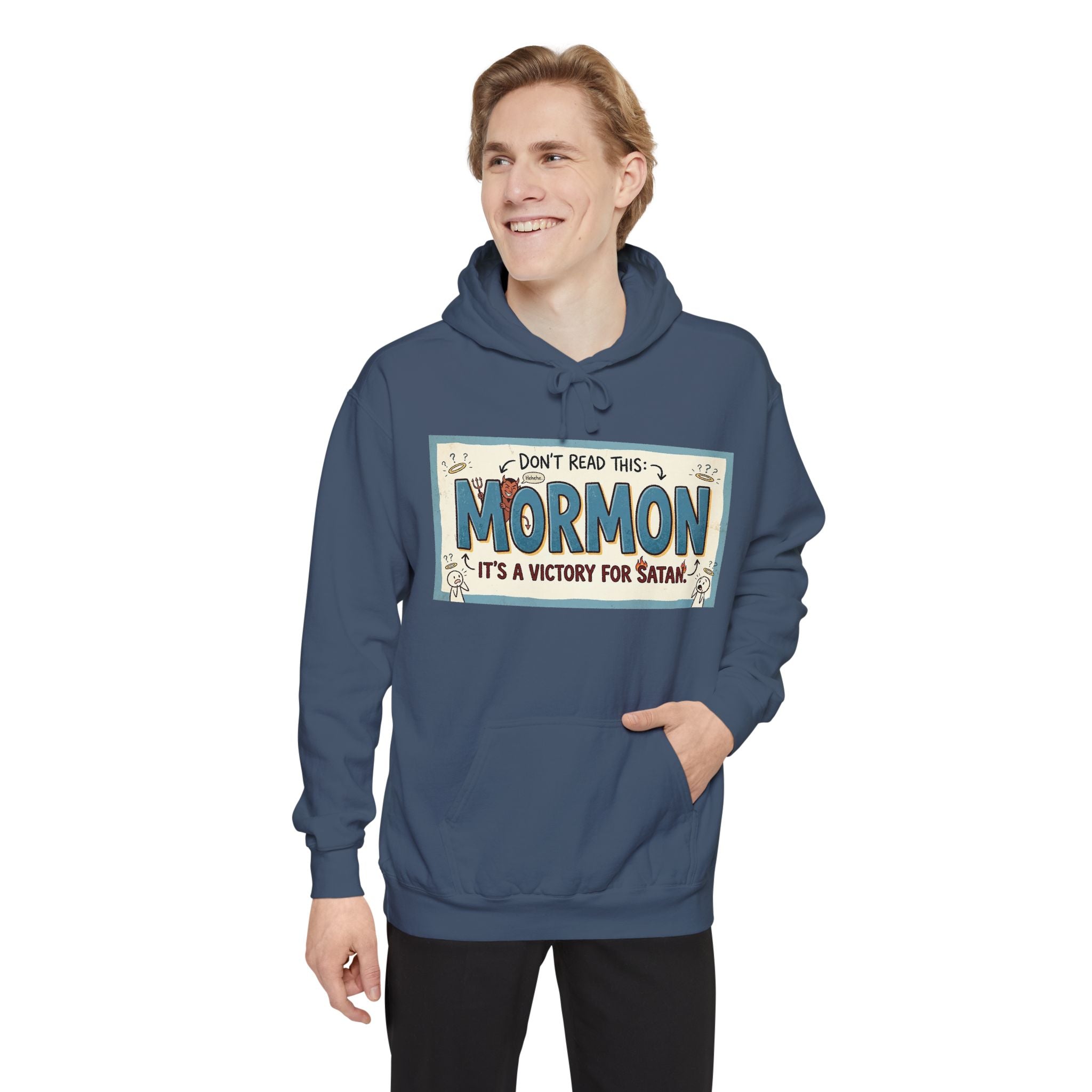 Devil's Dictionary: Mormon Edition | Garment-Dyed Hoodie — AttitudeShirts