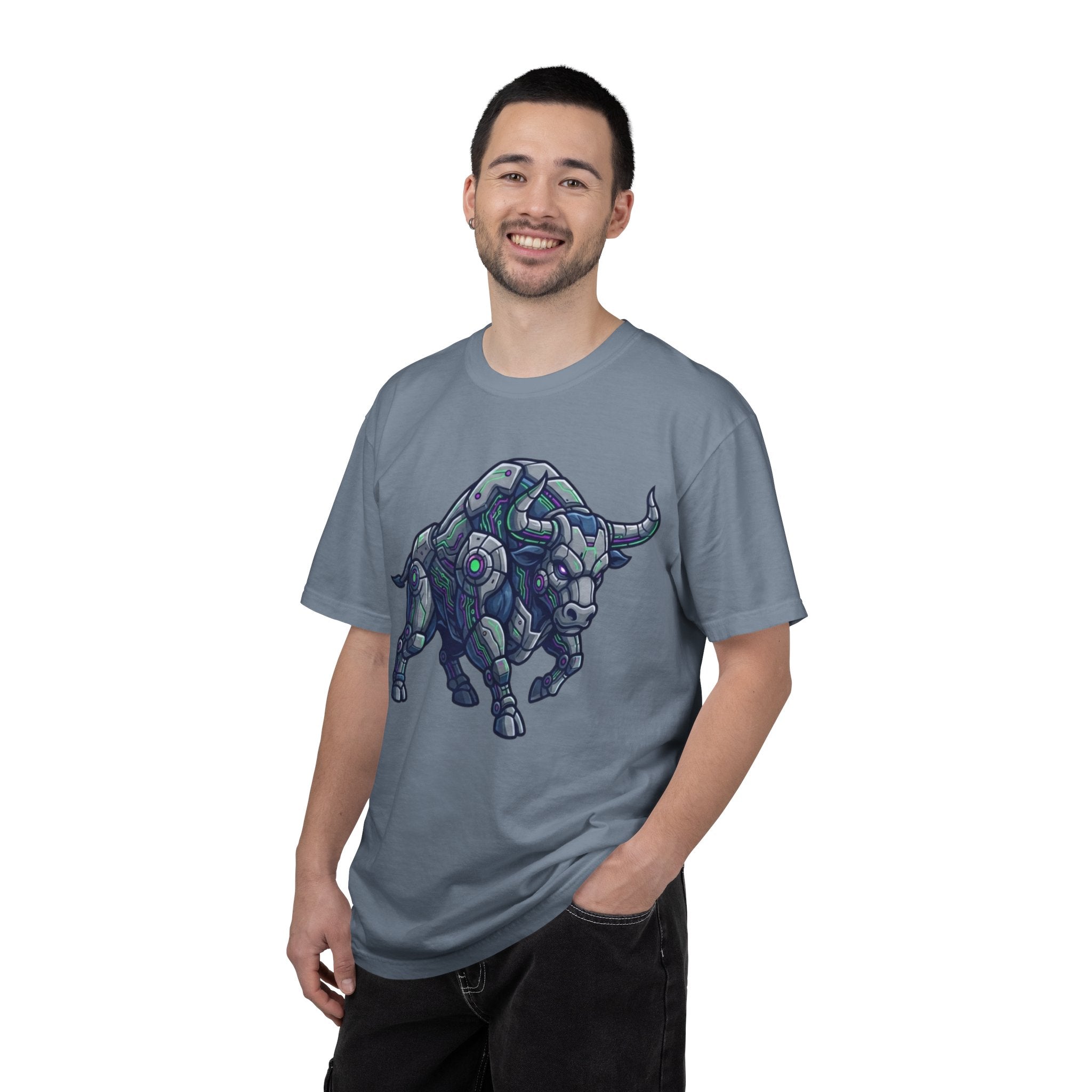 "Cyber Bull" Unisex Garment-Dyed Tee