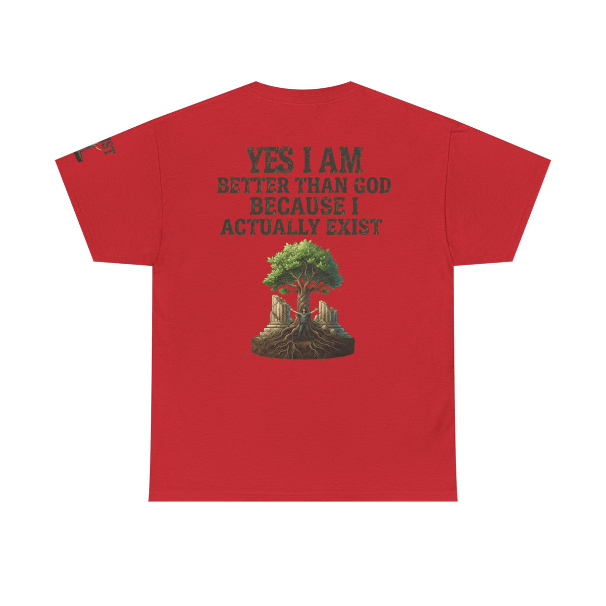 Color: Red | I Exist Premium Graphic Tee