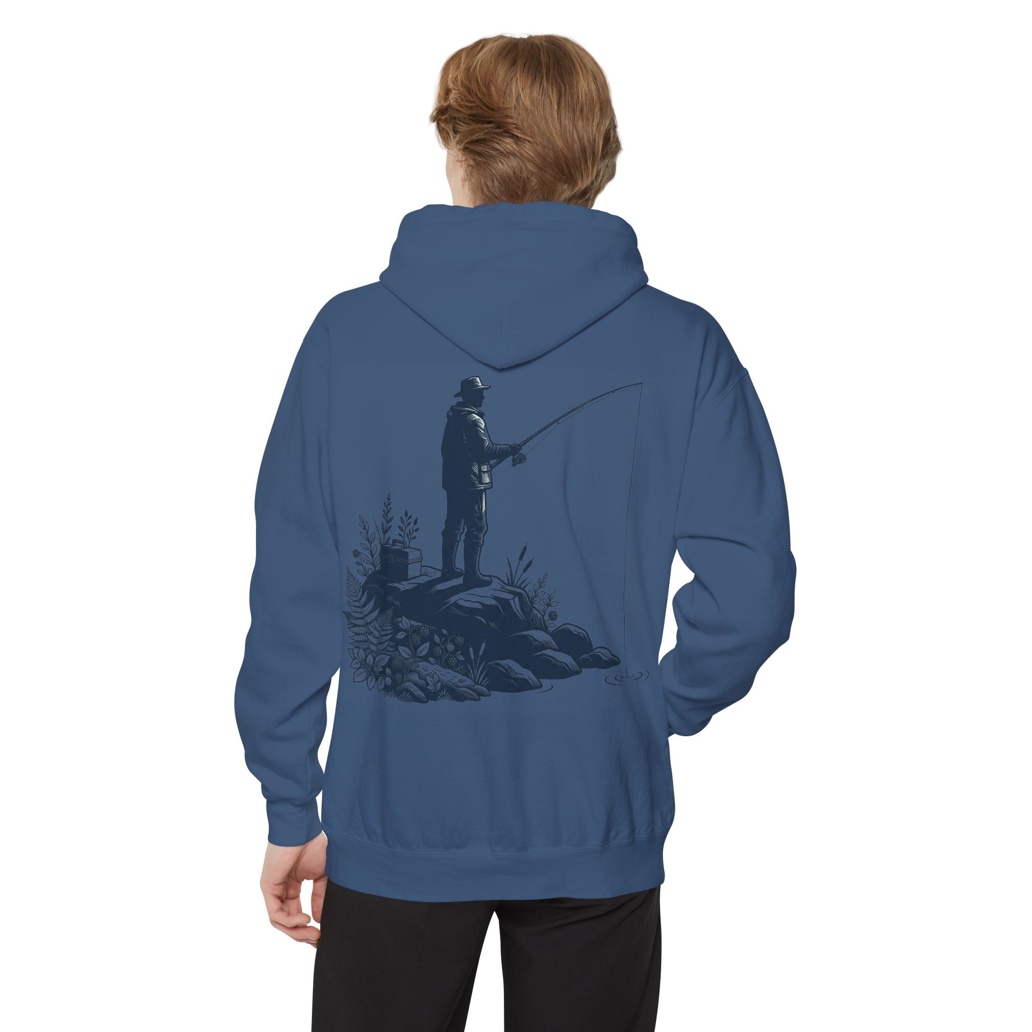 "Fishing" Garment-Dyed Hoodie