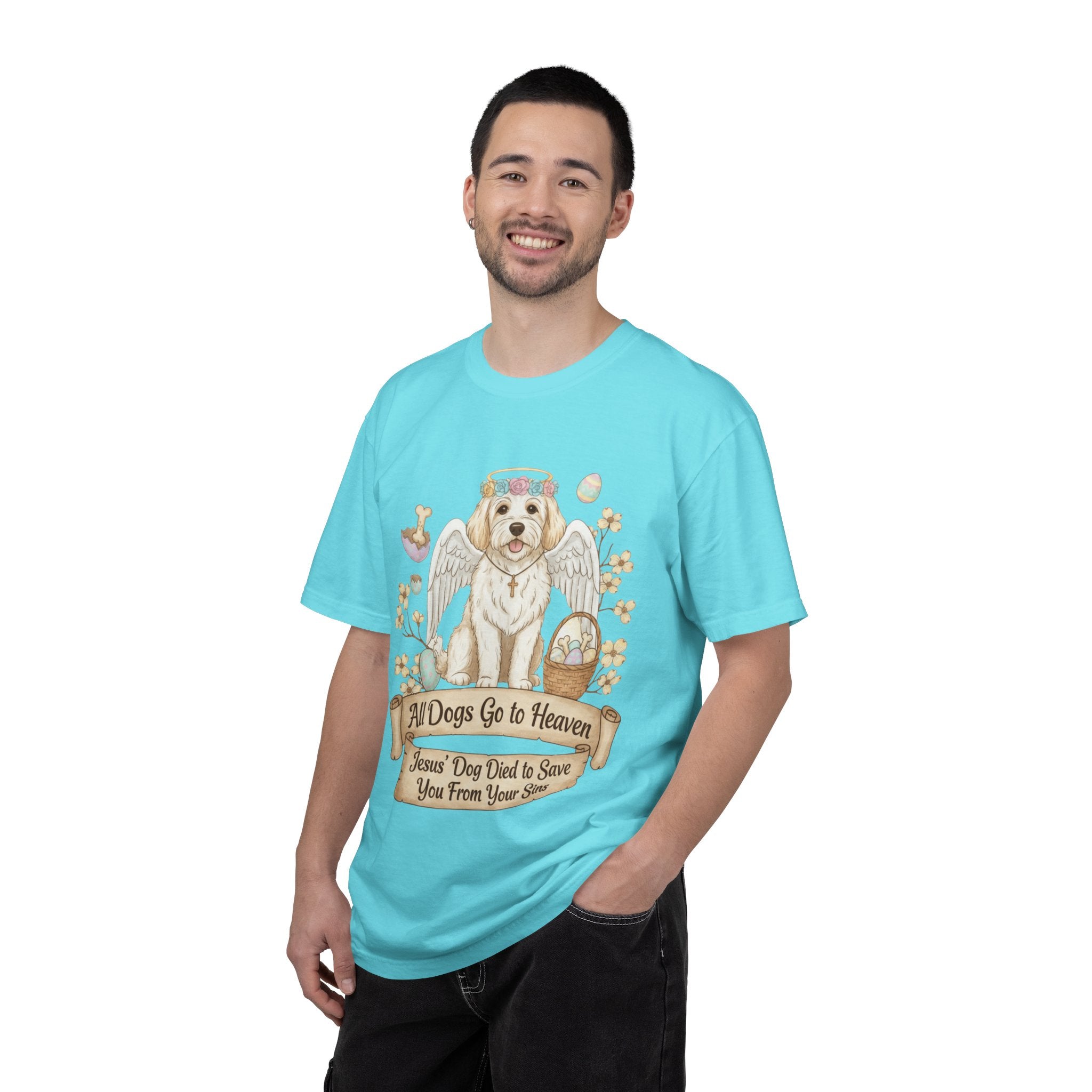 "All Dogs Go to Heaven 2" Unisex Garment-Dyed T-shirt