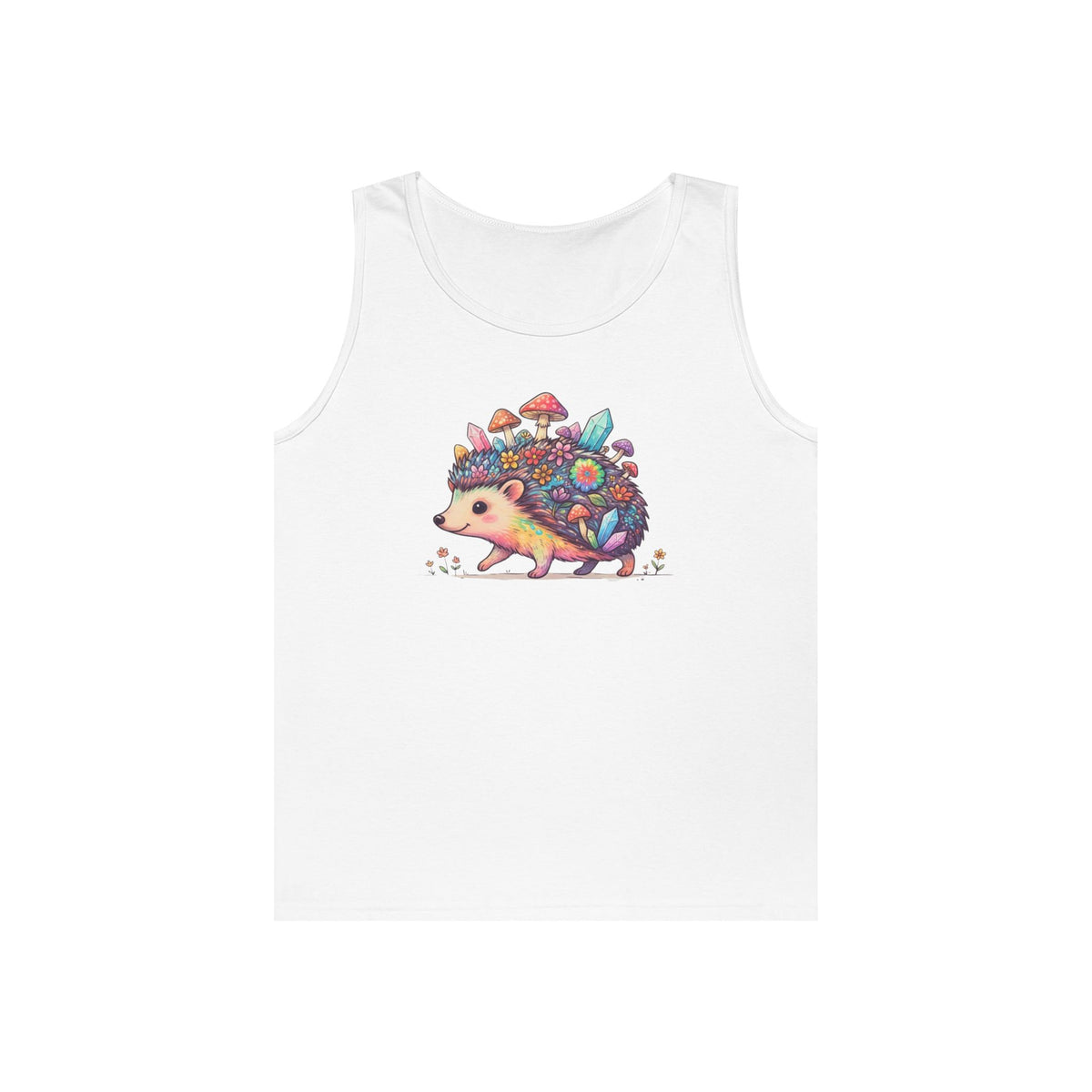 Color: White | Hippy Hedgehog Tank Top